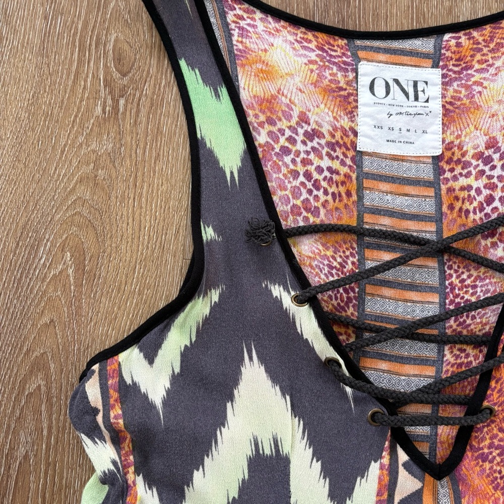 One Teaspoon Multicolor Tribal Print Mini Dress S… - image 7